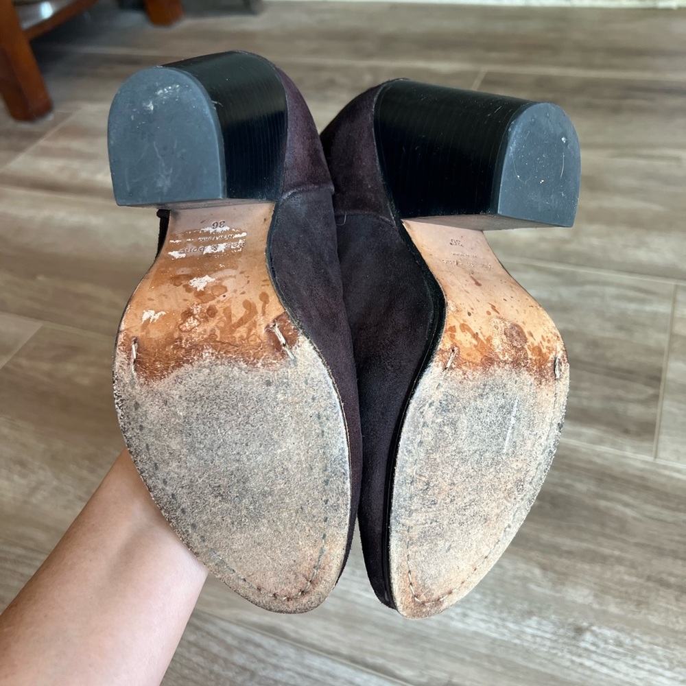 Rag & Bone Newbury rich brown suede bootie size 36=6 in fair condition - Picture 3 of 16